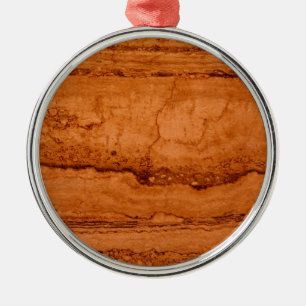 Ornement Rond Argenté Canyon en cuivre Granite, or ambre montagnes de Se