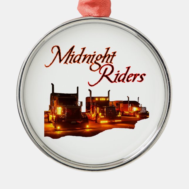 Ornement Rond Argenté Cavaliers de minuit (Devant)