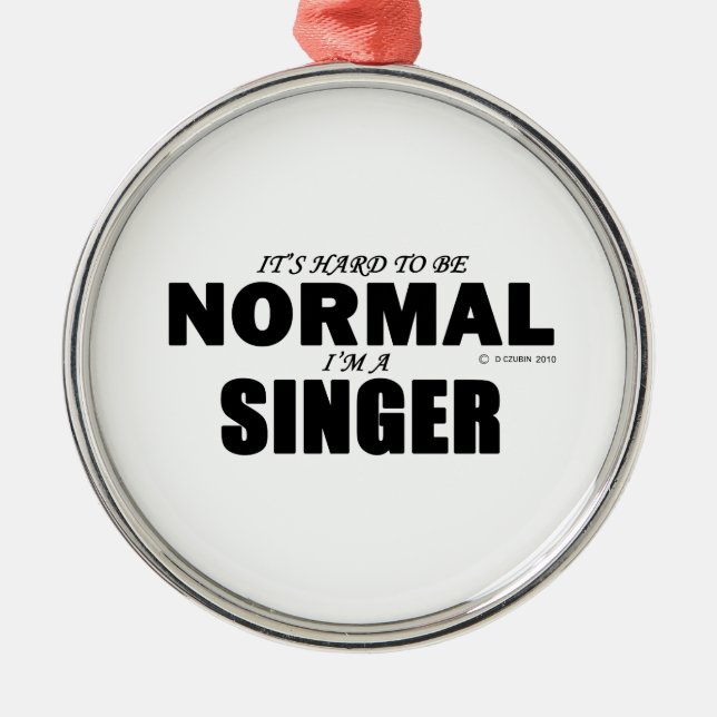 Ornement Rond Argenté Chanteur normal (Devant)