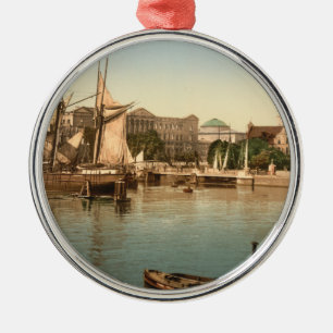 Ornement Rond Argenté Château II, Hillerod, Danemark de Frederiksborg