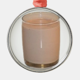 Ornement Rond Argenté Chocolate Milk