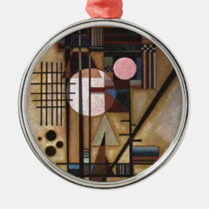 Ornement Rond Argenté Construction adoucie Kandinsky