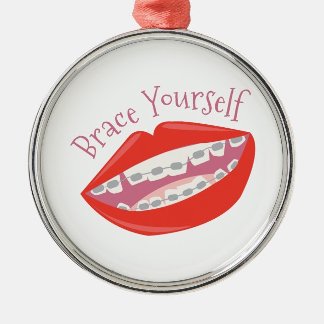 Ornement Rond Argenté Croisillon vous-même (Devant)