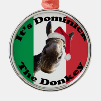 Ornement Rond Argenté dominick l'âne