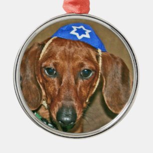 Ornement Rond Argenté Doxie juif