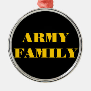 Ornement Rond Argenté Famille de l'Armée de terre