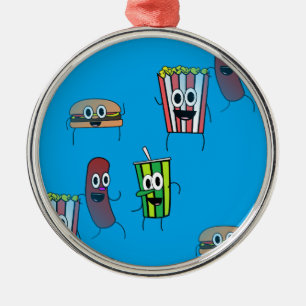 Ornement Rond Argenté film popcorn