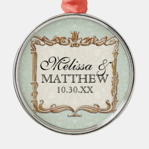 Ornement Rond Argenté Gatsby Art Déco Nouveau dentelle Faux Gold Tulip