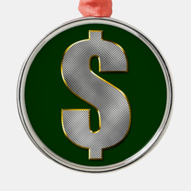 Ornement Rond Argenté Gros argent (Devant)