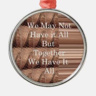 Ornement Rond Argenté Have it toutes les girafes Safari Hakuna Matata wo