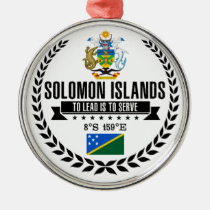 Ornement Rond Argenté Îles Salomon