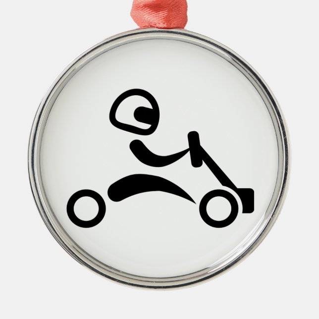 Ornement Rond Argenté Kart (Devant)