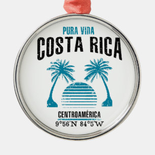 Ornement Rond Argenté Le Costa Rica