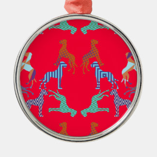 Ornement Rond Argenté le motif Motif Dogue Allemand