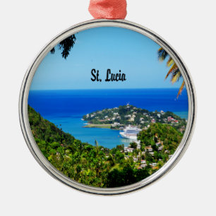 Ornement Rond Argenté Le St Lucia