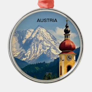 ORNEMENT ROND ARGENTÉ LE TYROL, AUTRICHE