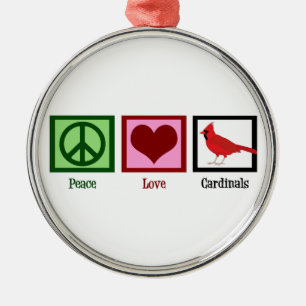 Ornement Rond Argenté Les Cardinaux de la Paix