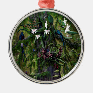 Ornement Rond Argenté Les jungles de Tikal