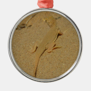 Ornement Rond Argenté Lizard frange mojave