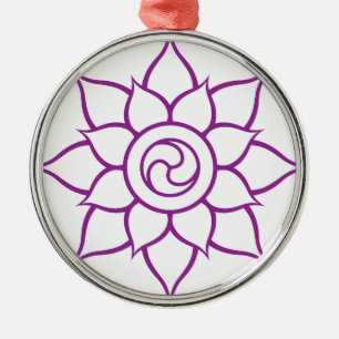 Ornement Rond Argenté Mandala