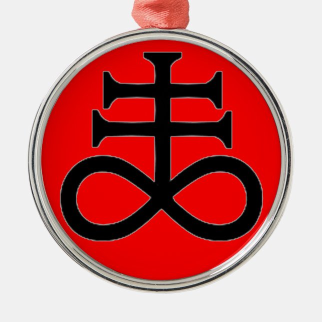 ORNEMENT ROND ARGENTÉ MARQUE DU DIABLE (Devant)