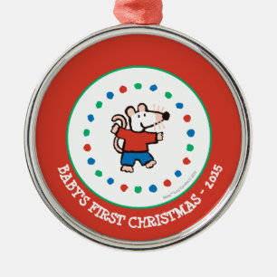 Ornement Rond Argenté Mon ami Maisy