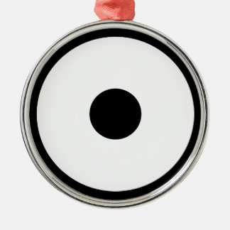 Ornement Rond Argenté Oeil de serpent