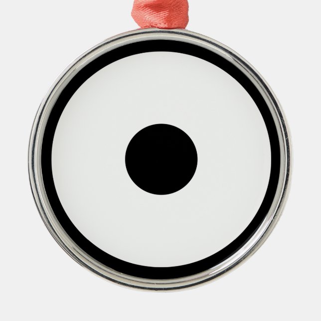 Ornement Rond Argenté Oeil de serpent (Devant)
