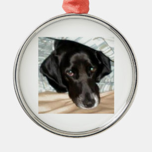 Ornement Rond Argenté Oreo le chien d'épagneul de springer anglais