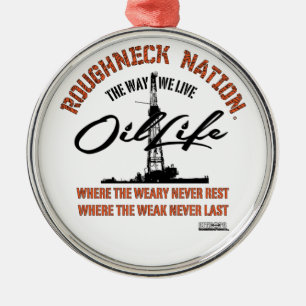 Ornement Rond Argenté Original de la VIE d'HUILE