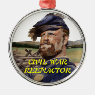 Ornement Rond Argenté Ornement, guerre civile Reenactor