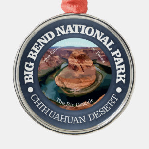 Ornement Rond Argenté Parc national de grande courbure