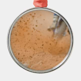 Ornement Rond Argenté Perchoir de motocross