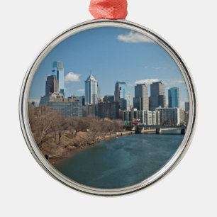 Ornement Rond Argenté Philly hiver