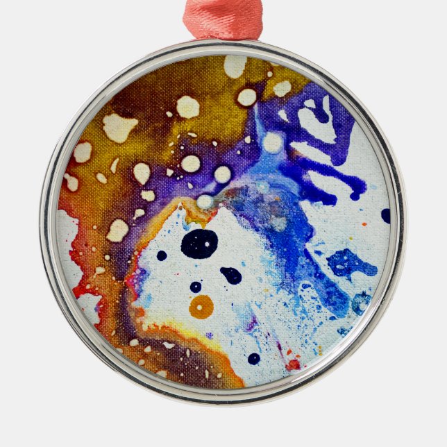 Ornement Rond Argenté Polychromoptic #1B by Michael Moffa (Devant)