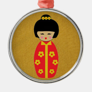 Ornement Rond Argenté Poupées