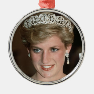 Ornement Rond Argenté Princesse Diana Xmas de HRH