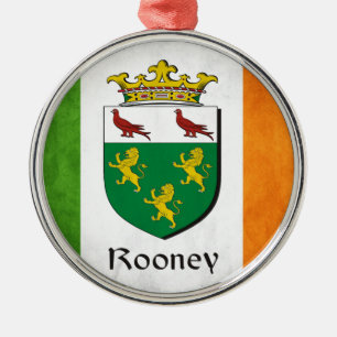 Ornement Rond Argenté Rooney Irish Flag