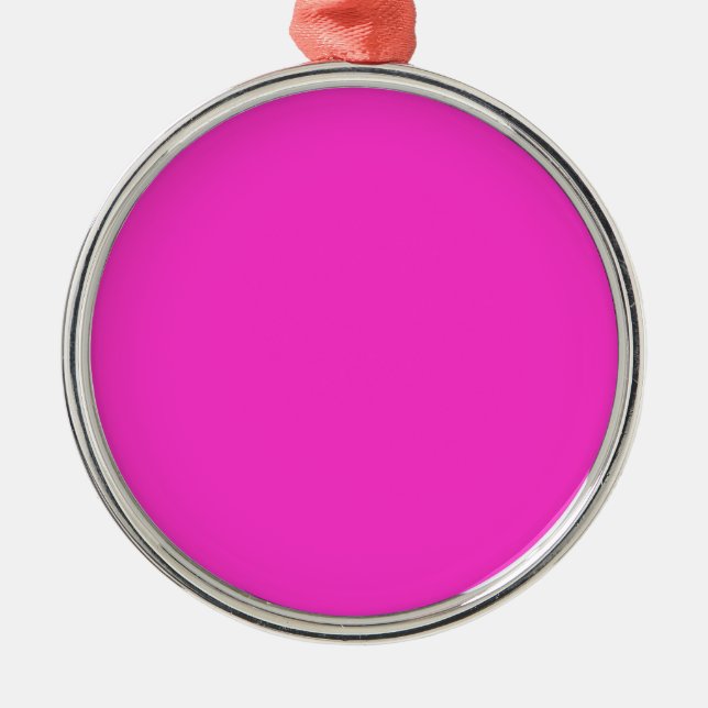 Ornement Rond Argenté Rose Fille (Devant)