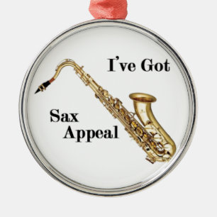 Ornement Rond Argenté Saxophone