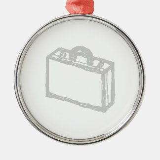 Ornement Rond Argenté Serviette de bureau ou valise de voyageurs.