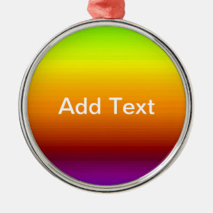 Ornement Rond Argenté Spectre des couleurs horizontales -3