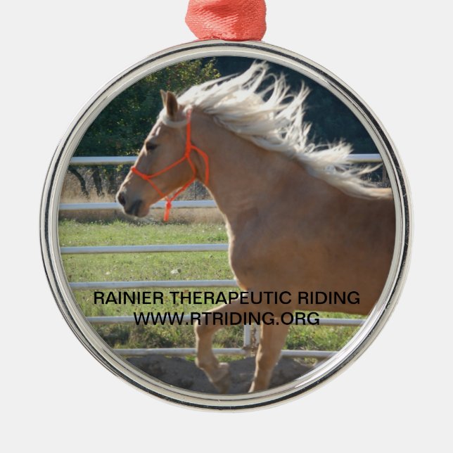 Ornement Rond Argenté Tango d'ornement de Noël (Devant)