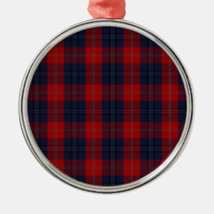 Ornement Rond Argenté Tartan de clan de McKnight