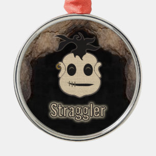 Ornement Rond Argenté Têtes vaudou ~ Grotte