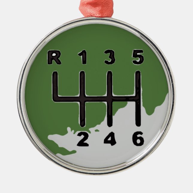 Ornement Rond Argenté Transmission MANUELLE - COULEURS (Devant)