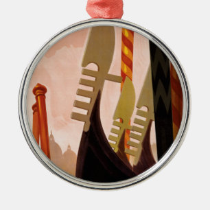 Ornement Rond Argenté Vénétie