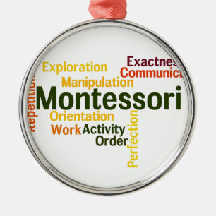 Ornement Rond Argenté Version humaine 1 d'art de mot de tendances