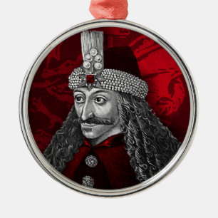 Ornement Rond Argenté Vlad Dracula gothique