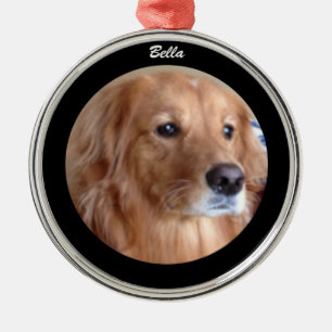 Ornement rond de golden retriever de Bella,